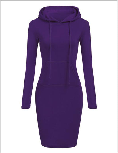 Damen Hoodie-Kleid mit praktischen Taschen und Kapuze Stalluxe