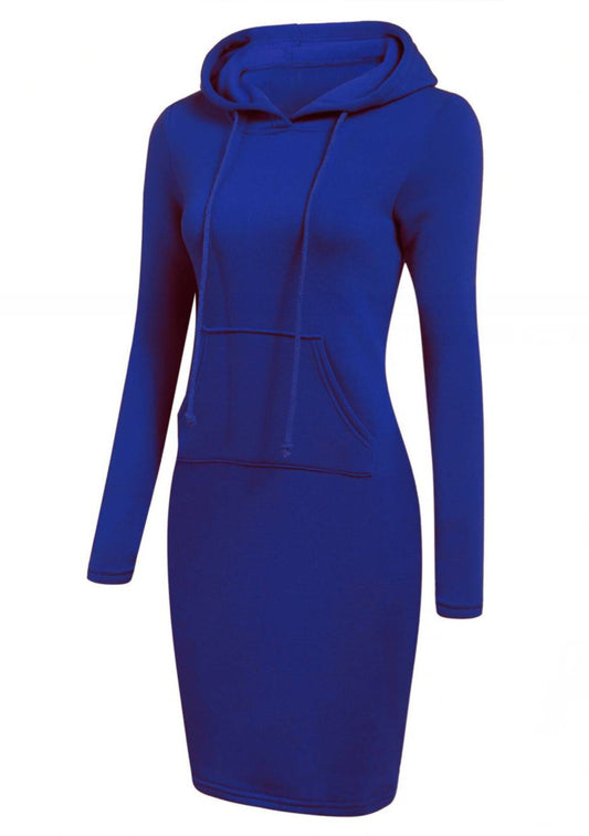 Damen Hoodie-Kleid mit praktischen Taschen und Kapuze Stalluxe