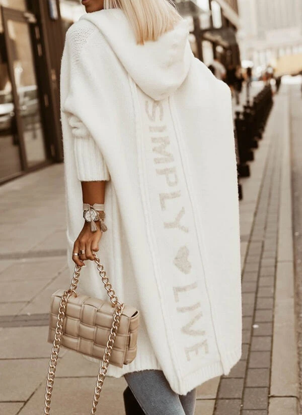 Stalluxe | Strickmantel Weiß