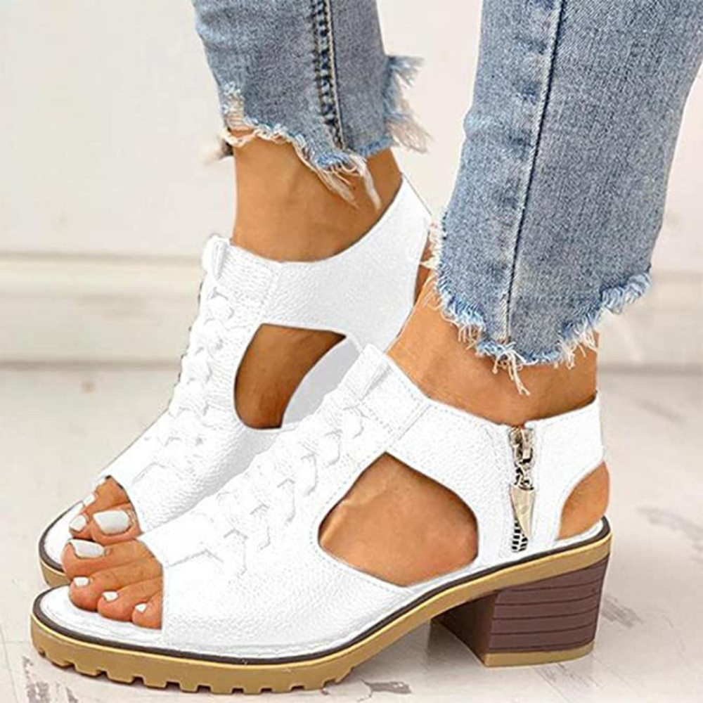 Product Image for Anelo - Hochwertige Geflochtene Sandalen Damen für Sommerliche Eleganz - Weiß / 35