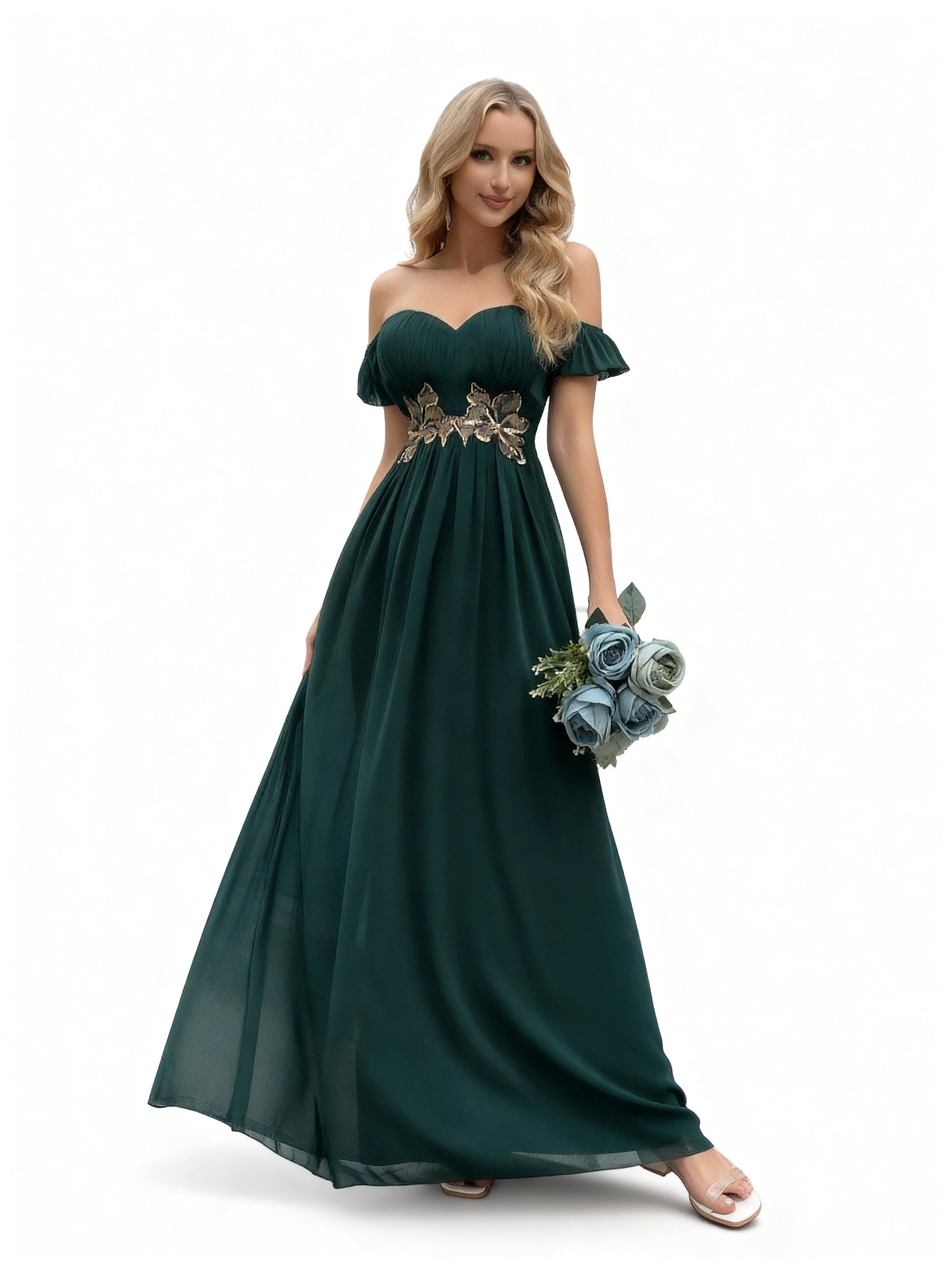 Stalluxe | Chiffon-Brautjungfernkleid mit Einer Schulter