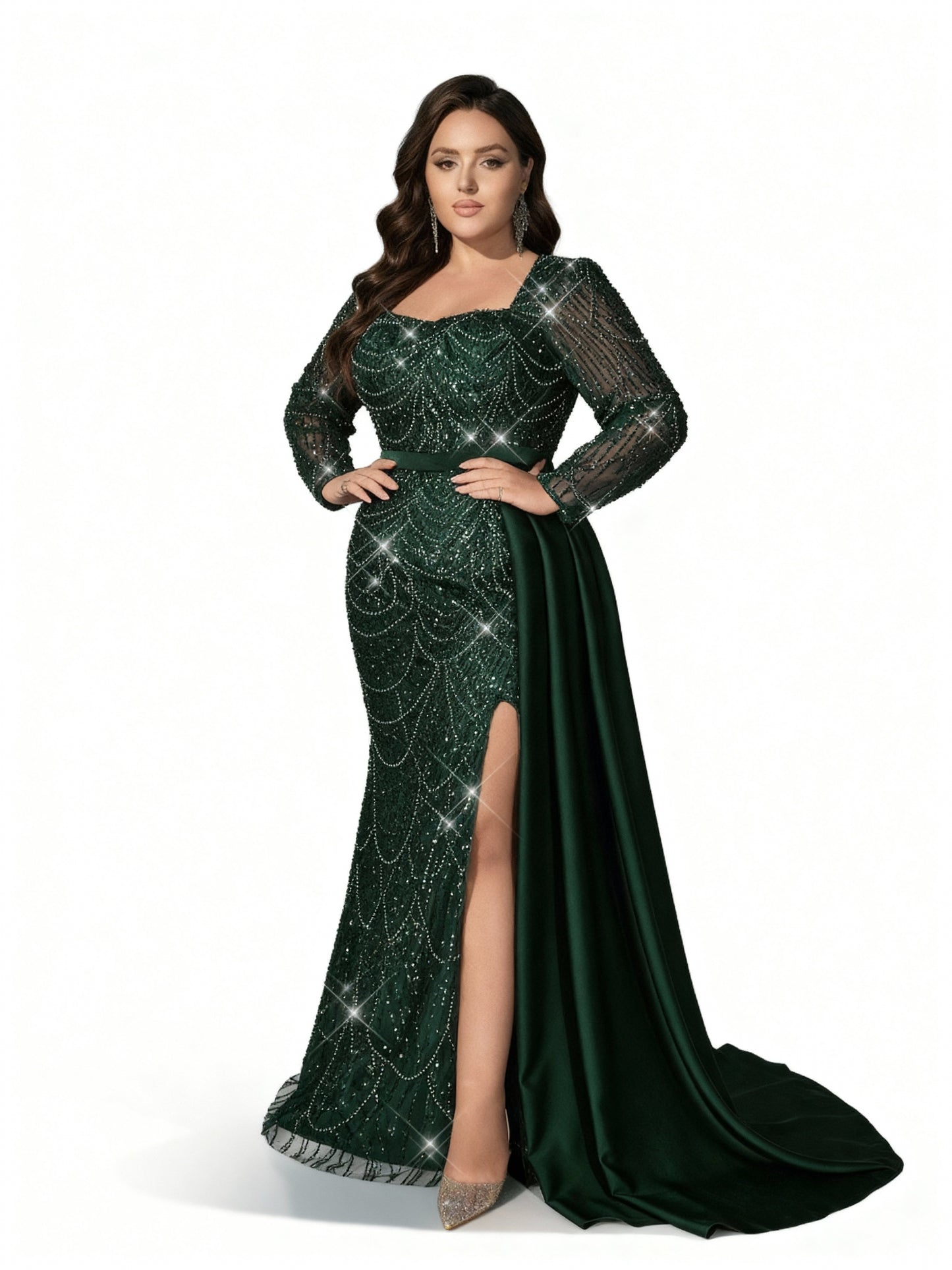 Stalluxe | Formelles Paillettenkleid in Großen Größen