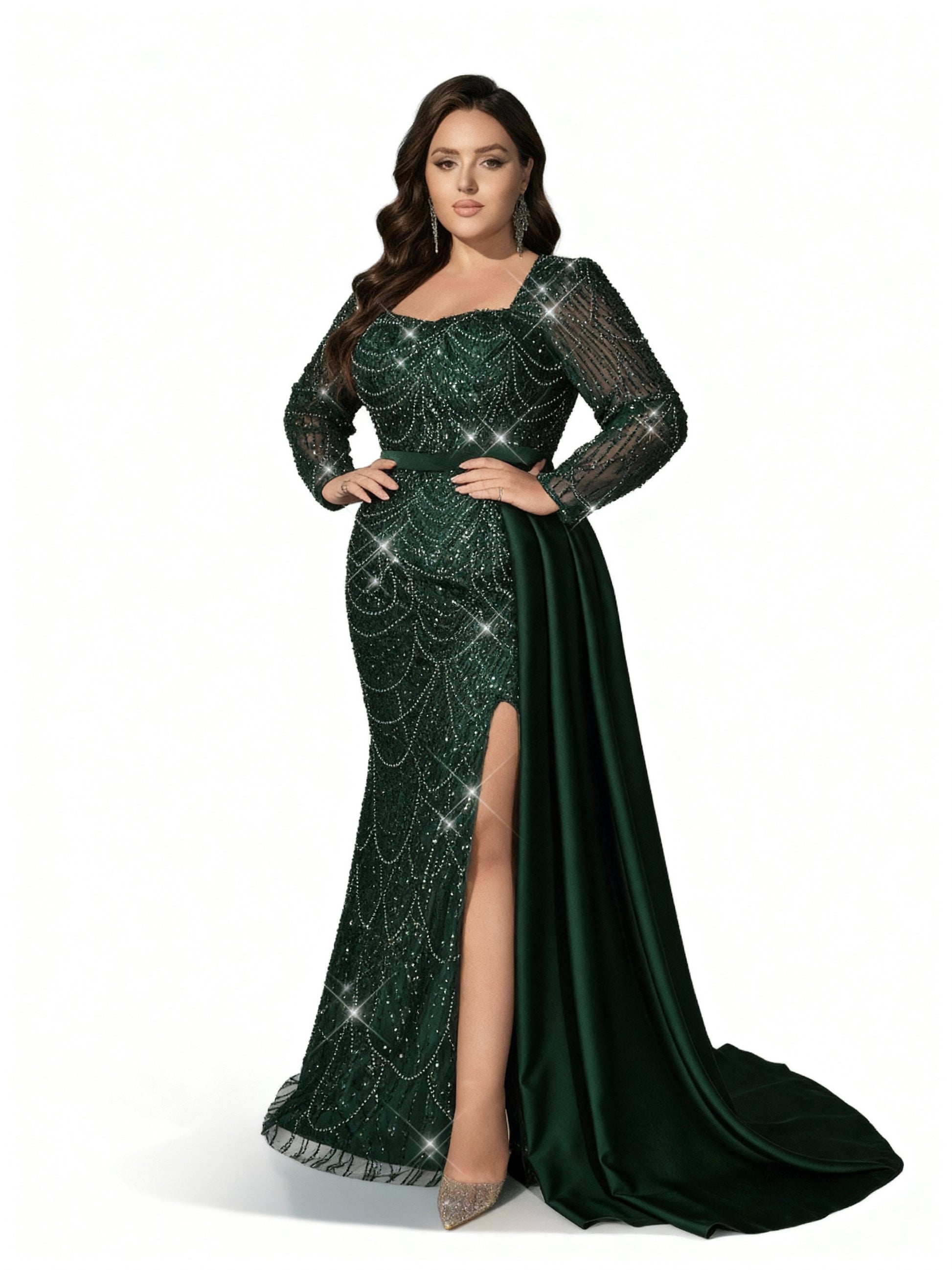 Stalluxe | Formelles Paillettenkleid in Großen Größen