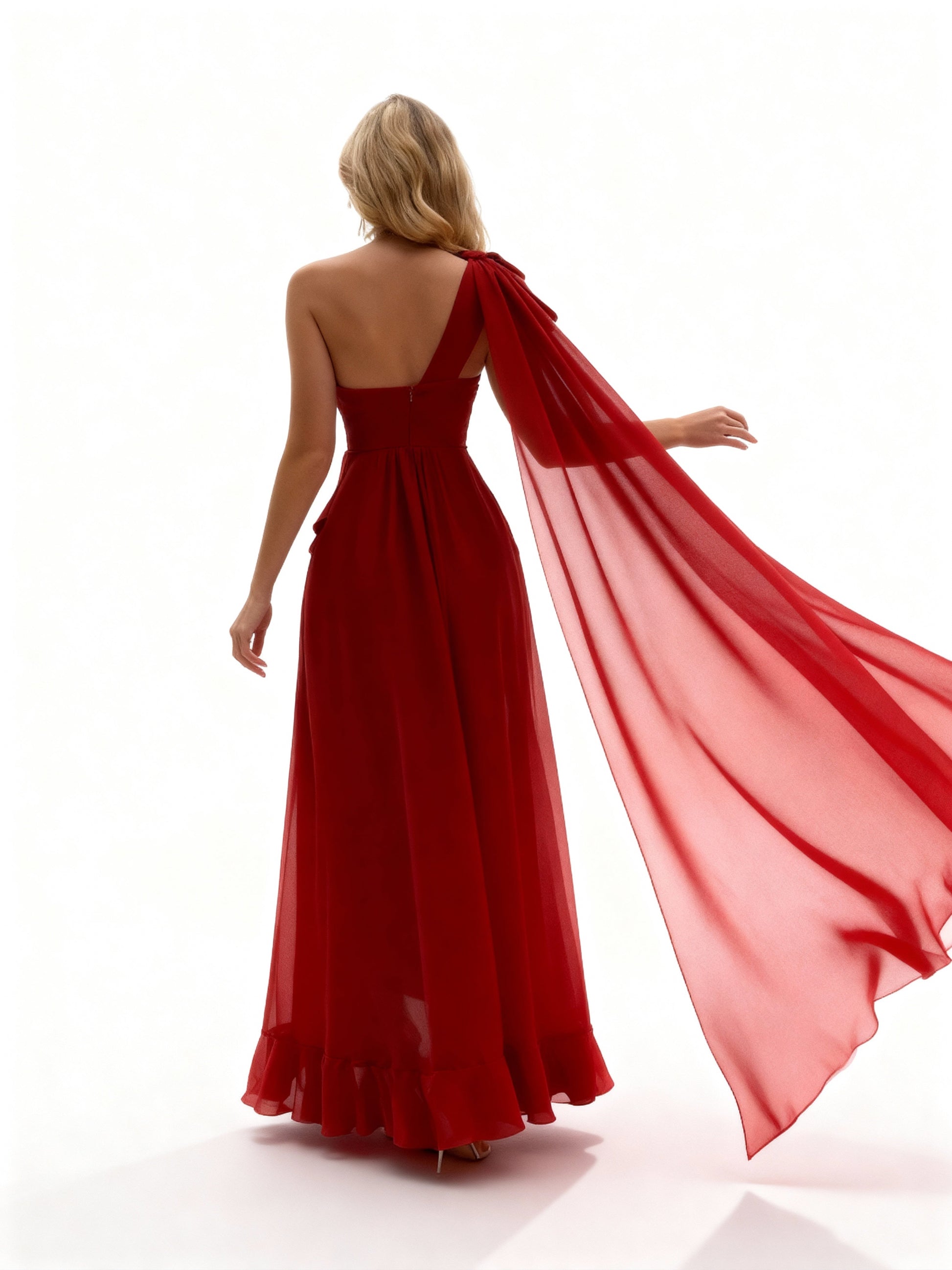 Stalluxe | Brautjungfernkleid mit Einer Schulter und Faltenwurf