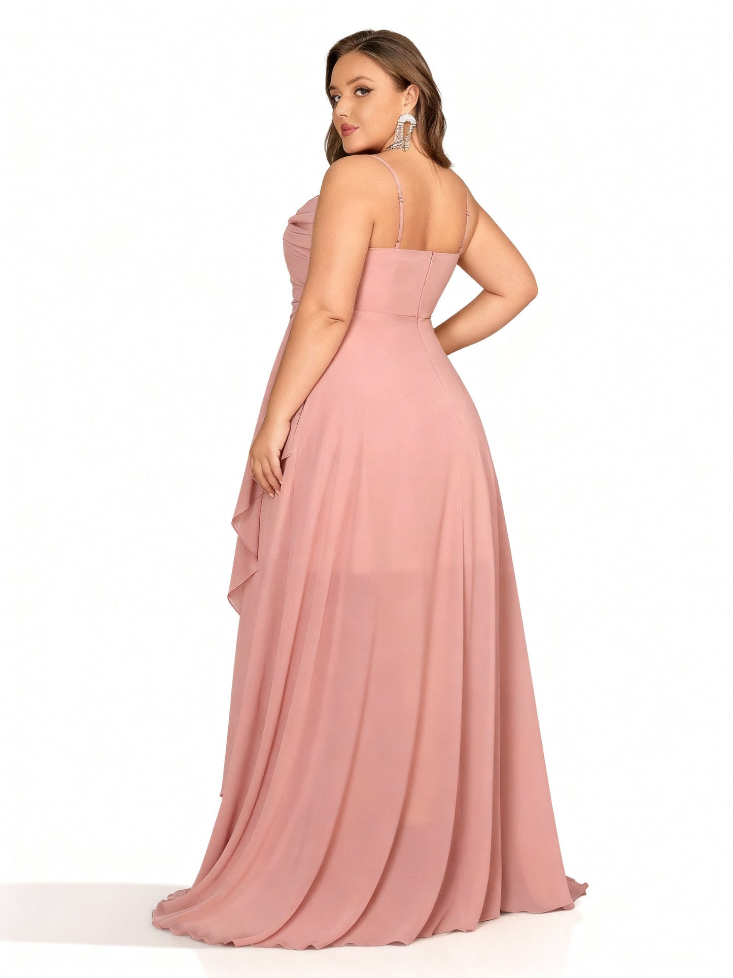 Stalluxe | Halter-Brautjungfernkleid aus Chiffon