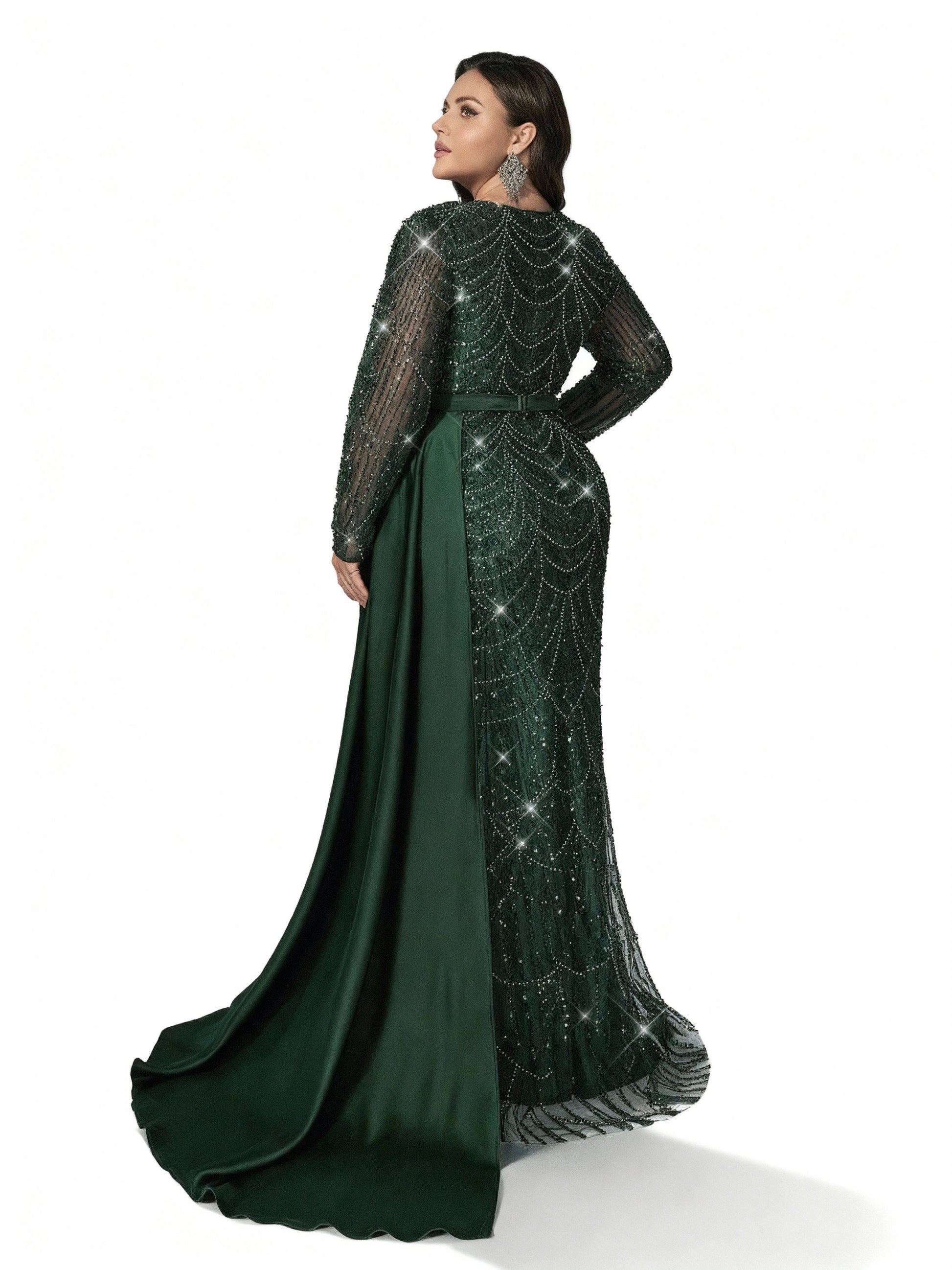 Stalluxe | Formelles Paillettenkleid in Großen Größen