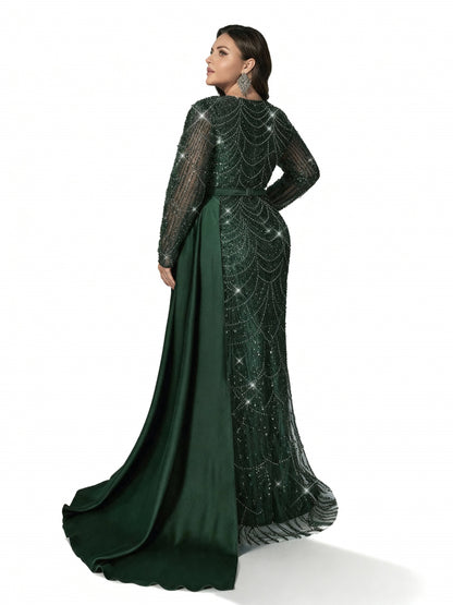 Stalluxe | Formelles Paillettenkleid in Großen Größen