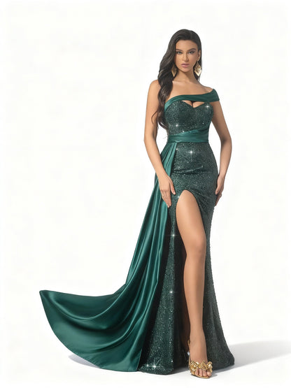 Stalluxe | Glamouröses Paillettenkleid mit Schlitz für Partys