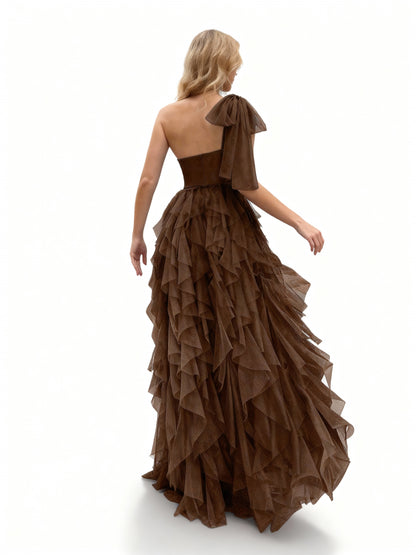 Stalluxe | Formelles Kleid mit Asymmetrischem Ausschnitt