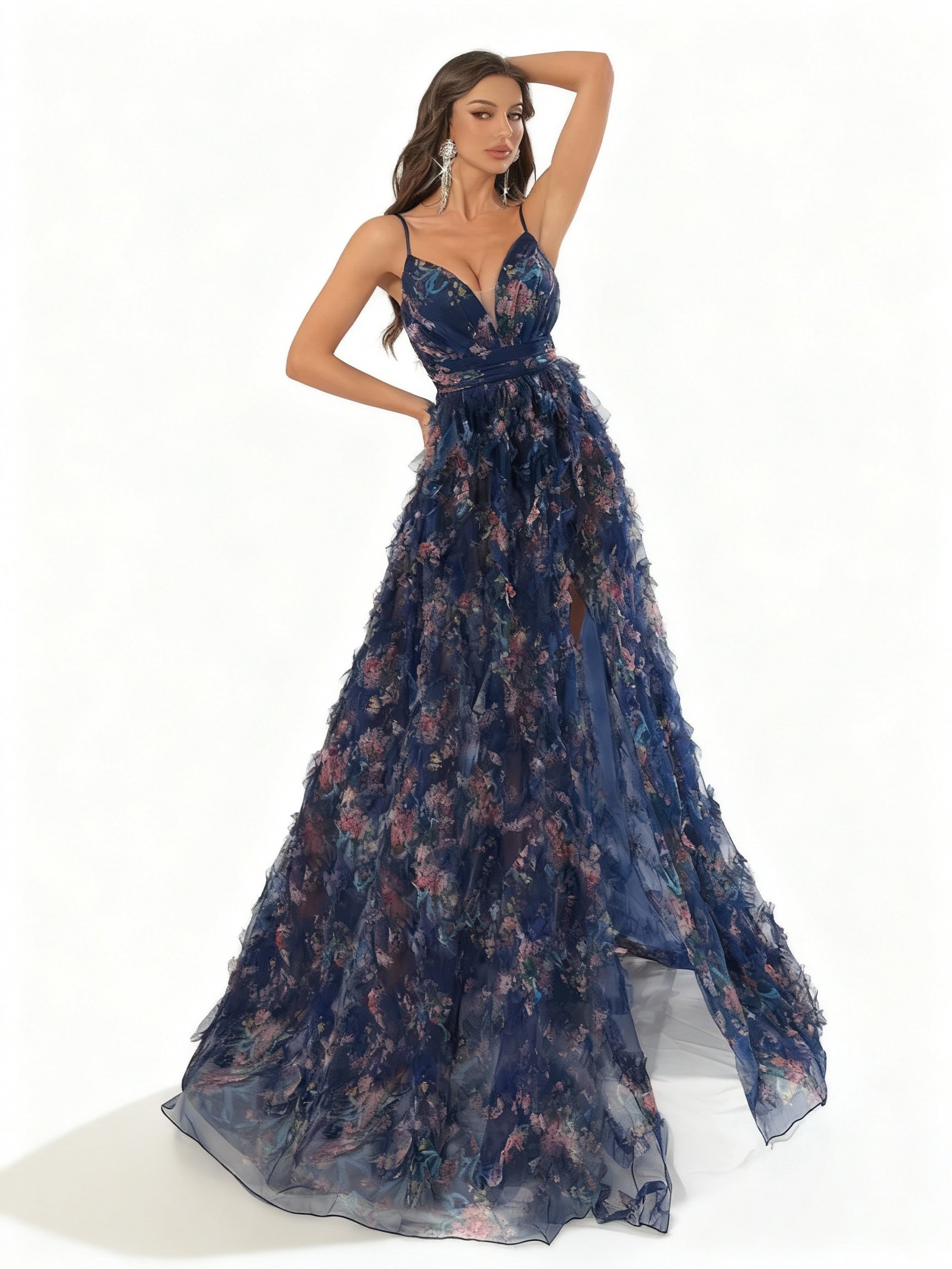 Stalluxe | Sommerliches Rückenfreies Halterneck Kleid mit Druck und Schlitz