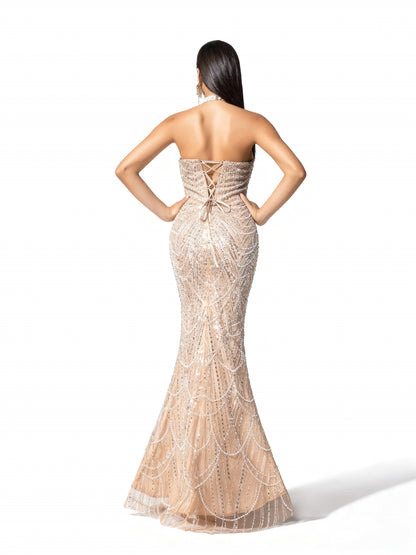 Stalluxe | Rückenausschnittkleid mit Meerjungfrauen-Saum