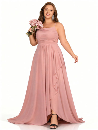 Stalluxe | Halter-Brautjungfernkleid aus Chiffon