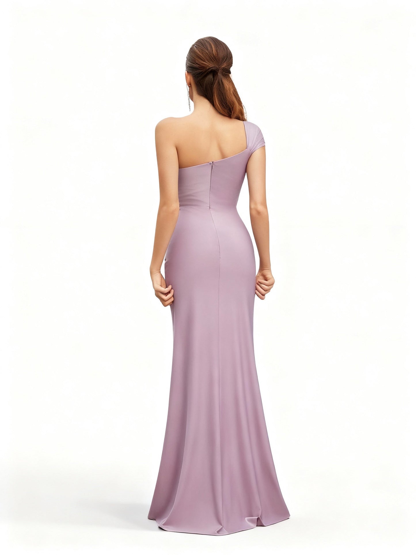 Stalluxe | Mauvefarbenes Faltenkleid für Brautjungfern