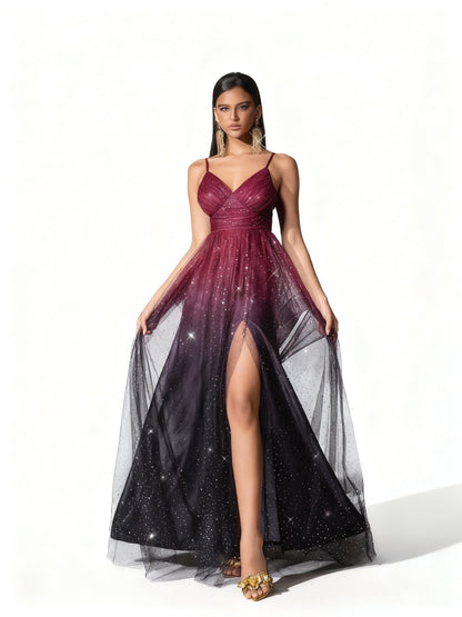 Stalluxe | Abendkleid mit Farbverlauf und Pailletten