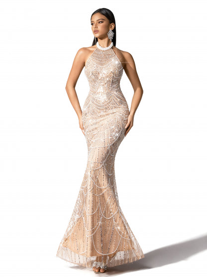 Stalluxe | Rückenausschnittkleid mit Meerjungfrauen-Saum