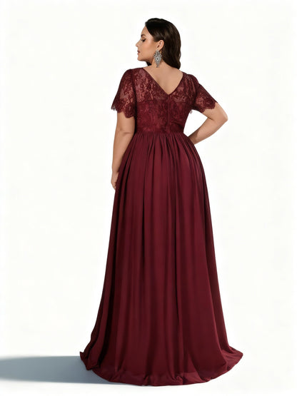 Stalluxe | Elegantes Spitzenkleid mit kurzen Ärmeln für Brautjungfern