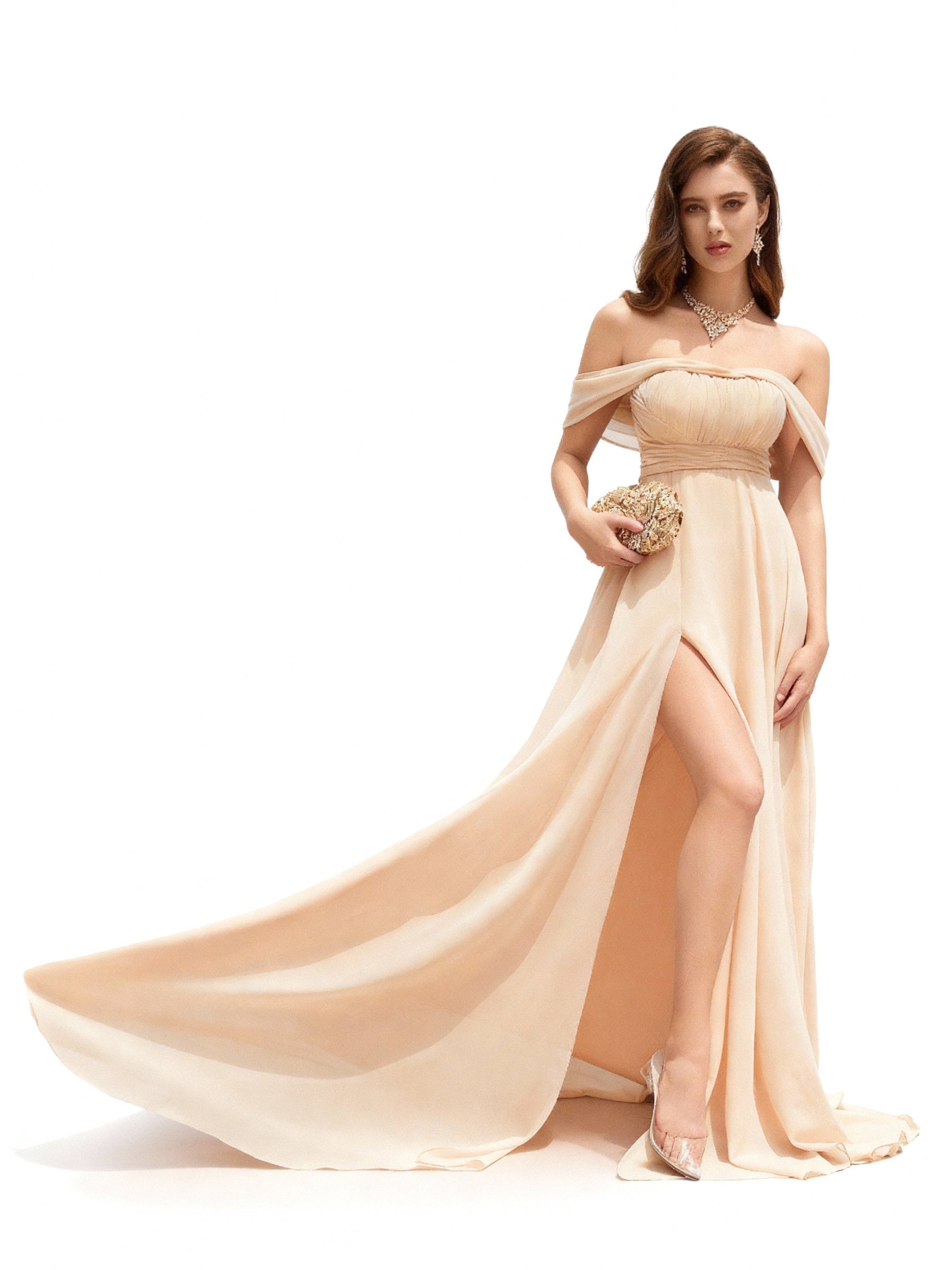 Stalluxe | Romantisches rückenfreies Brautjungfernkleid