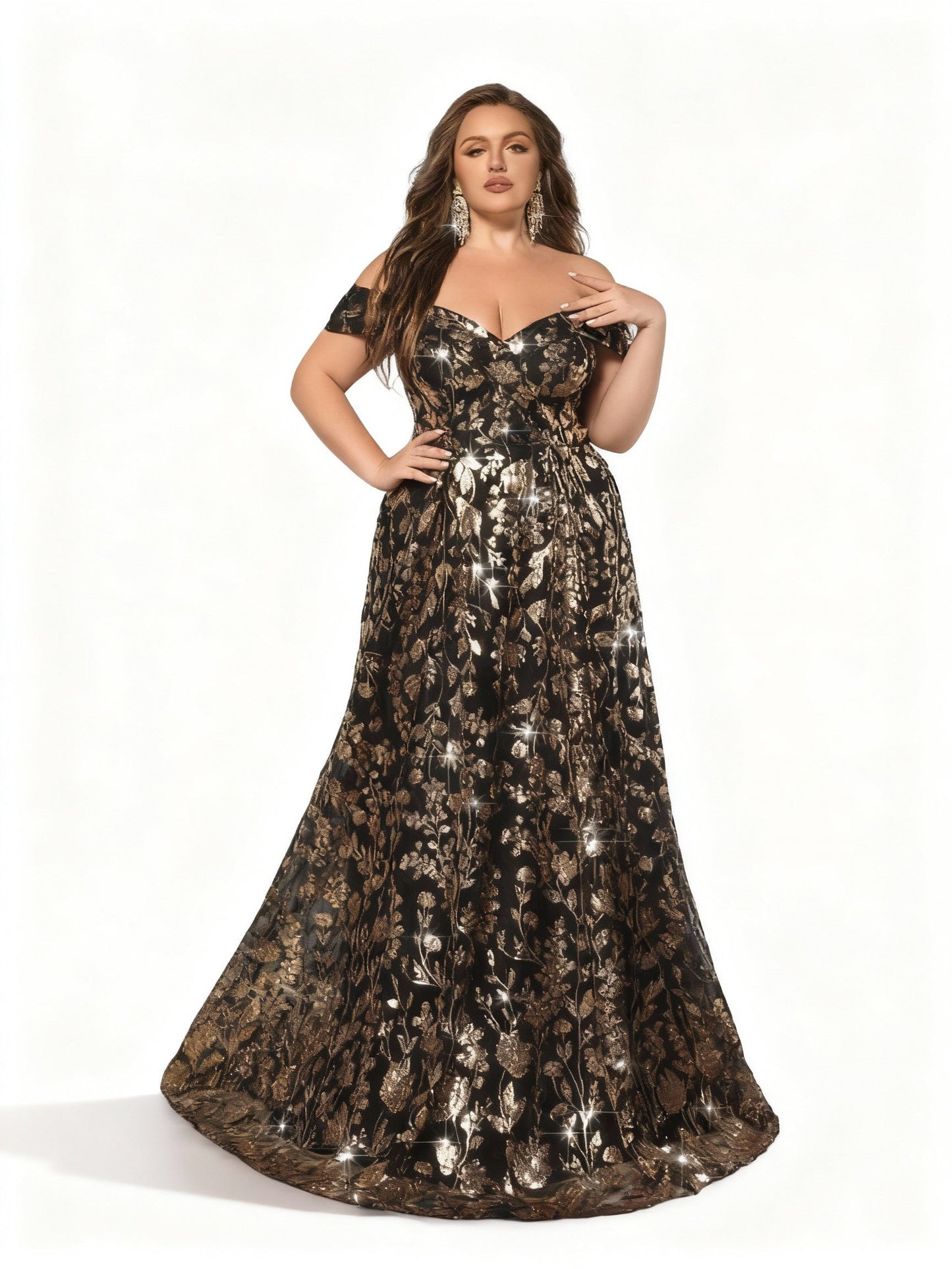 Stalluxe | Schwarzes Etuikleid in Übergröße für festliche Anlässe