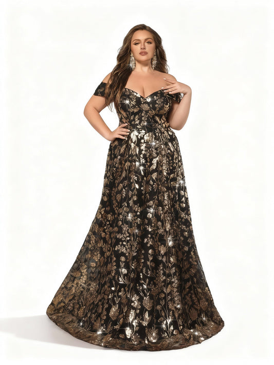 Stalluxe | Schwarzes Etuikleid in Übergröße für festliche Anlässe