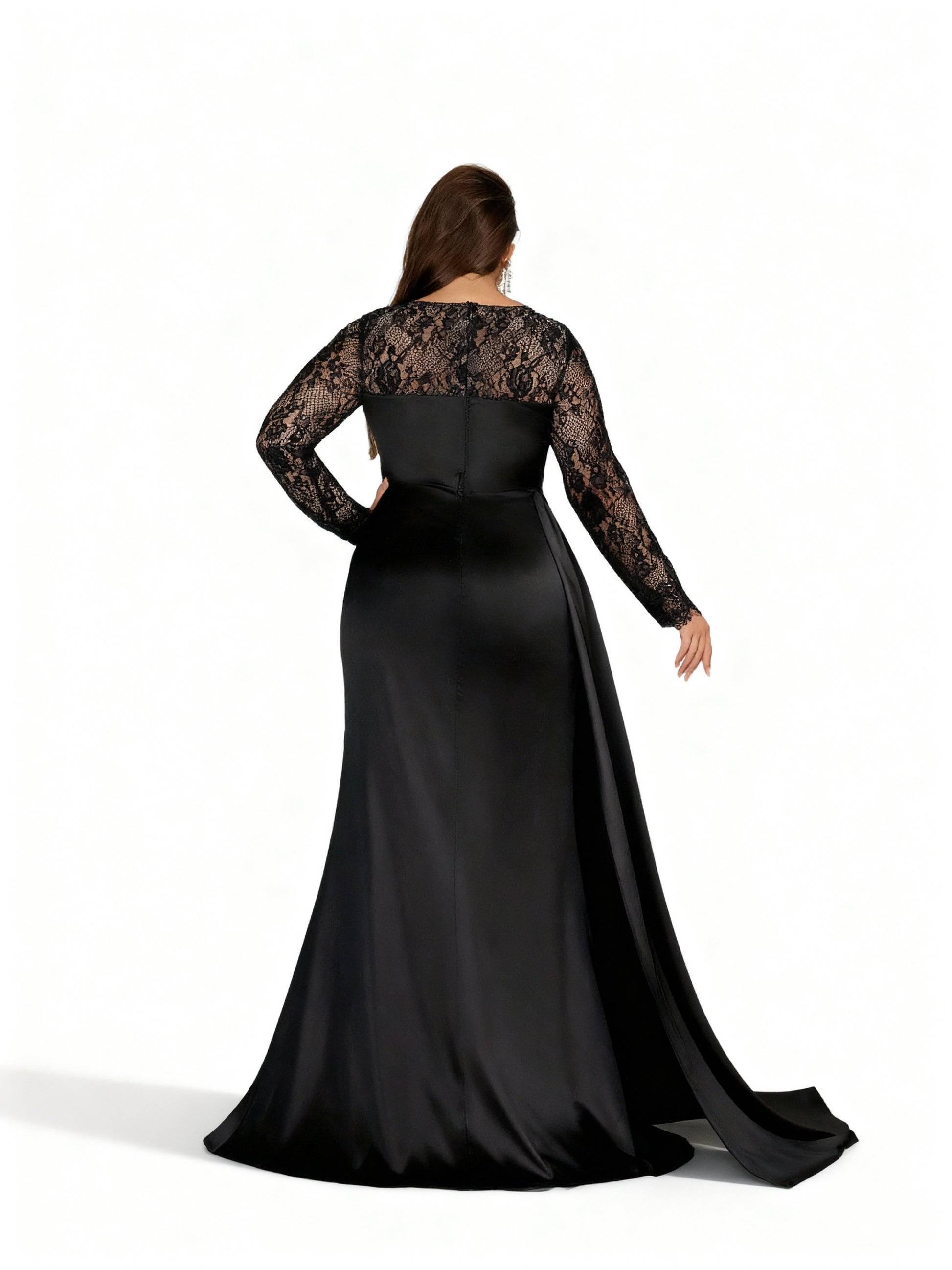 Stalluxe | Spitzen-Abendkleid mit langen Ärmeln für elegante Anlässe