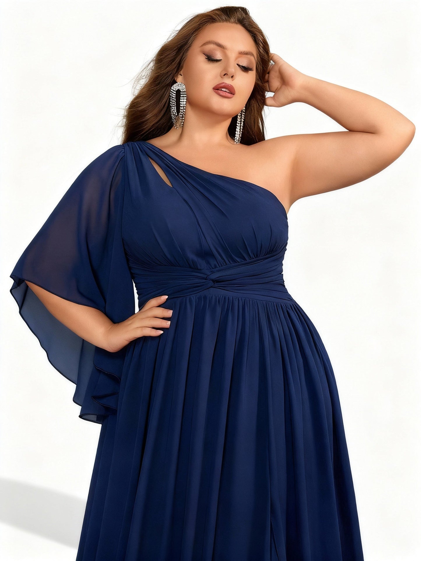 Stalluxe | Brautjungfernkleid in Großen Größen mit Einer Schulter