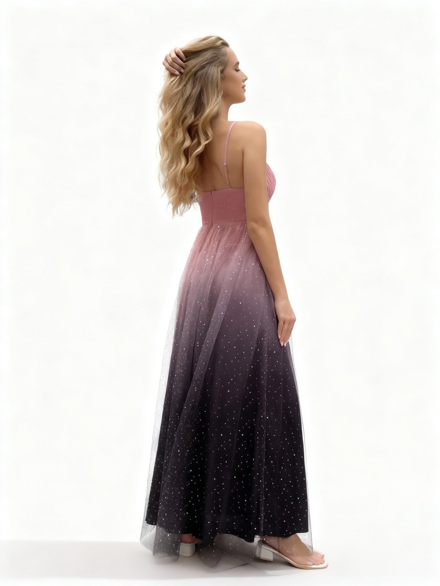 Stalluxe | Paillettenkleid mit Farbverlauf und Schlitz