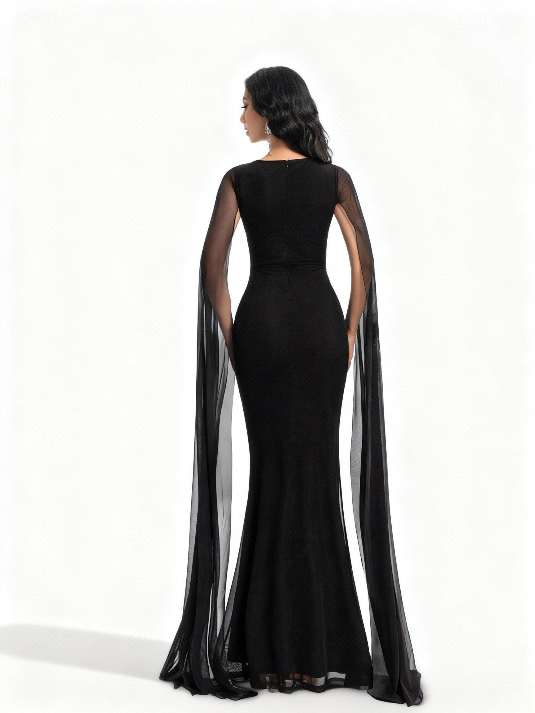 Stalluxe | Schwarzes Paillettenkleid mit Cutouts