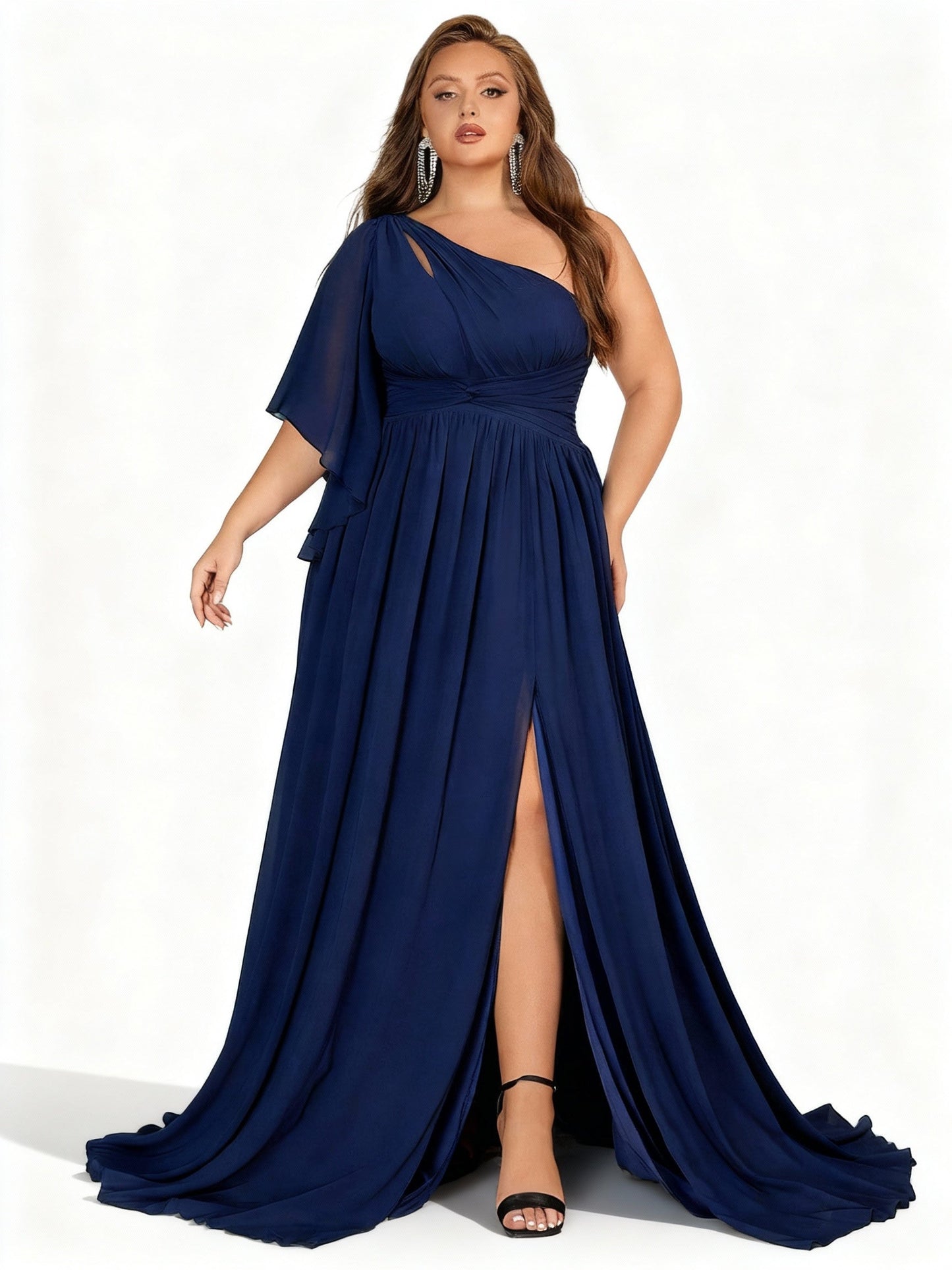 Stalluxe | Brautjungfernkleid in Großen Größen mit Einer Schulter