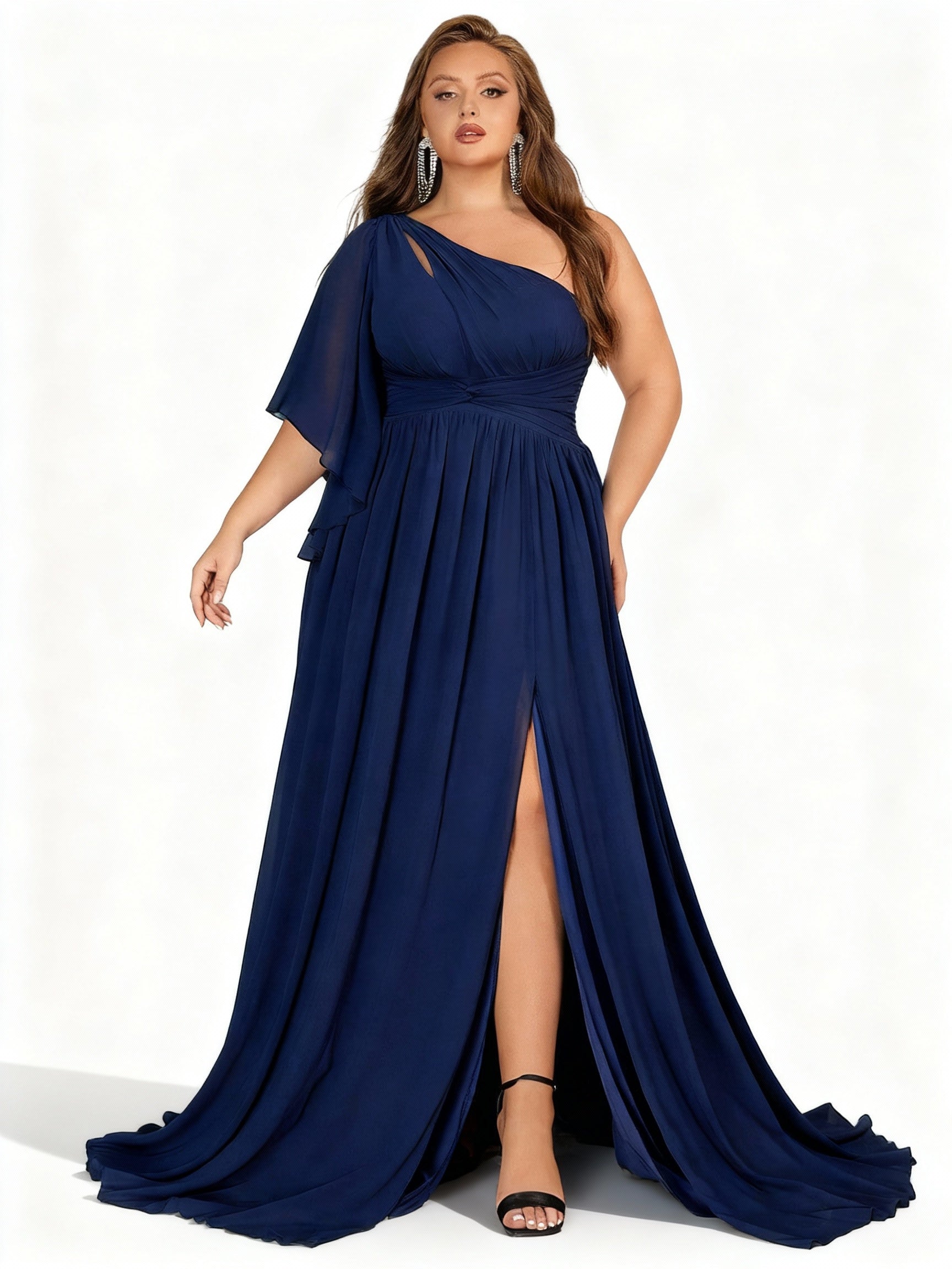 Stalluxe | Brautjungfernkleid in Großen Größen mit Einer Schulter