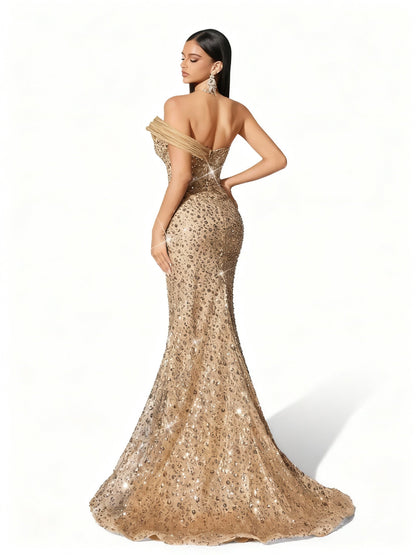 Stalluxe | Paillettenkleid mit Meerjungfrauen-Saum