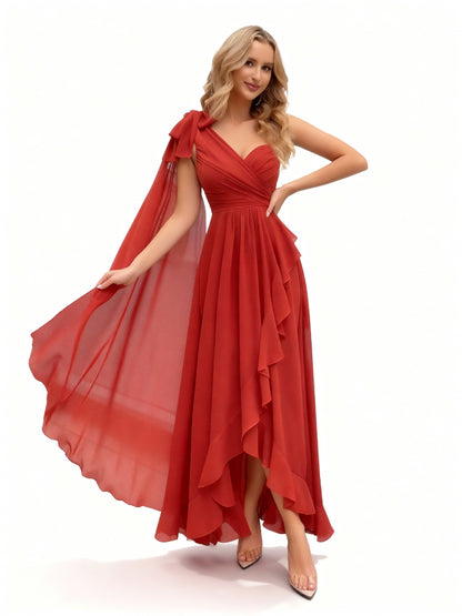 Stalluxe | Brautjungfernkleid mit Einer Schulter und Faltenwurf