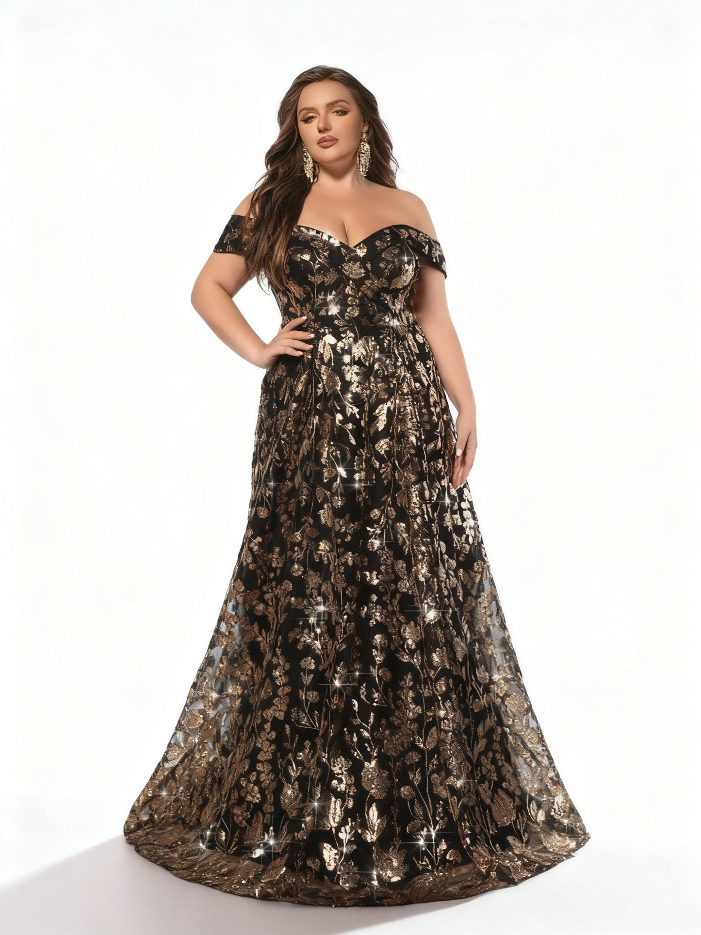 Stalluxe | Schwarzes Etuikleid in Übergröße für festliche Anlässe