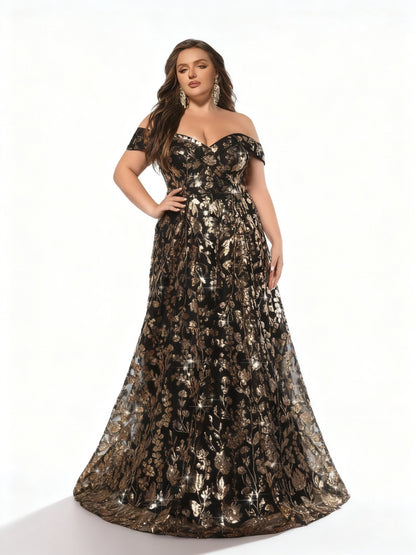 Stalluxe | Schwarzes Etuikleid in Übergröße für festliche Anlässe