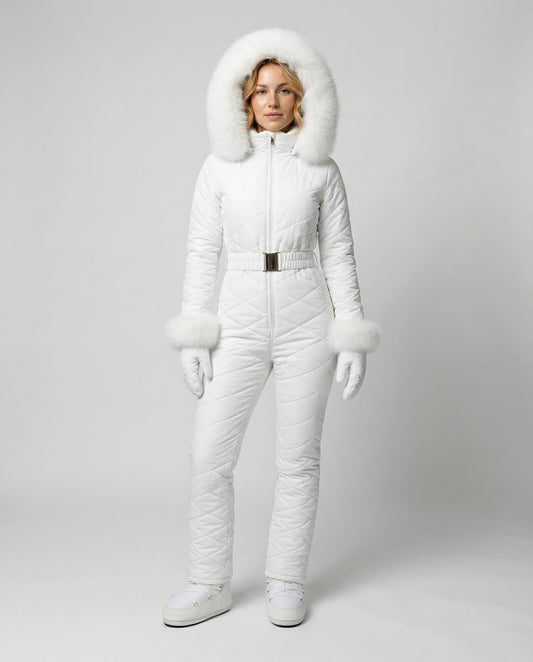 Stalluxe | Eleganter Damen Winteroverall Warm Weiß