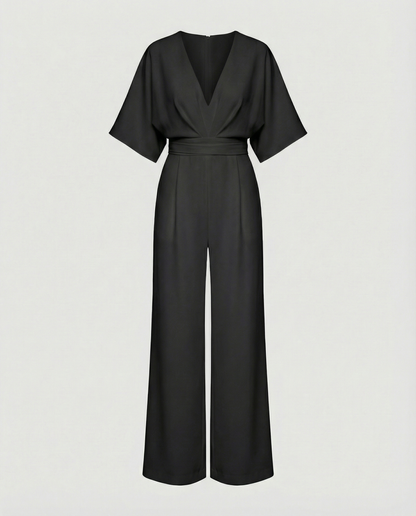 Stalluxe | Lässiger Weitbein Overall Damen Schwarz