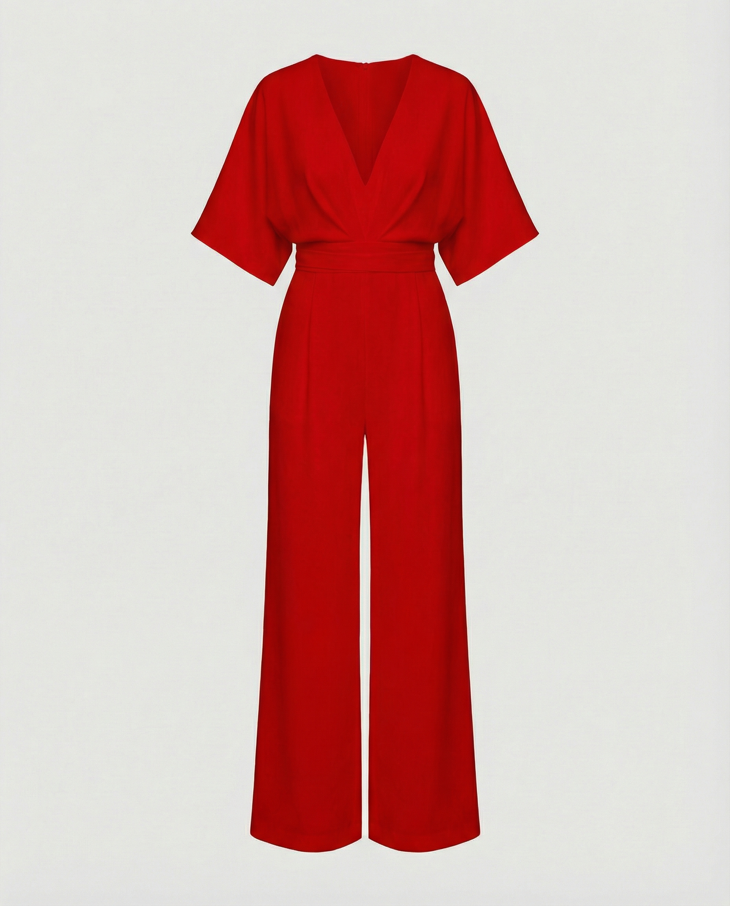 Stalluxe | Lässiger Weitbein Overall Damen Rot