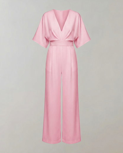 Stalluxe | Lässiger Weitbein Overall Damen Rosa