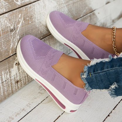 Damen Slip-On Sneakers mit atmungsaktivem Mesh-Obermaterial und gepolsterter Sohle Stalluxe