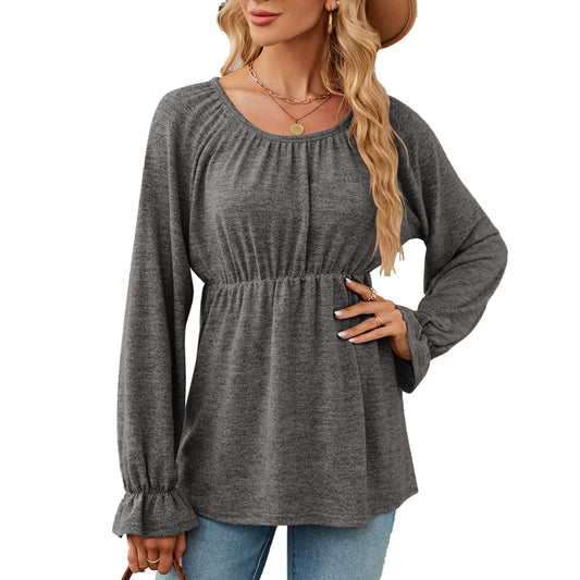 Damen lässiges Blusenshirt mit Raffung Stalluxe