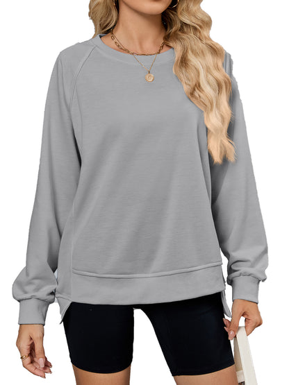 Damen lässiges Sweatshirt mit seitlichen Schlitzen und lässiger Passform Stalluxe