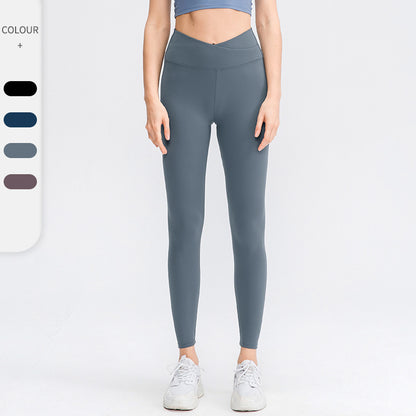 Damen Hochwertige Yogaleggings mit innovativem Kreuzbund und feuchtigkeitsregulierenden Eigenschaften Stalluxe