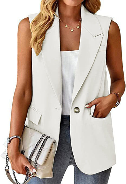 Damen ärmelloser Blazer im modernen Schnitt Stalluxe