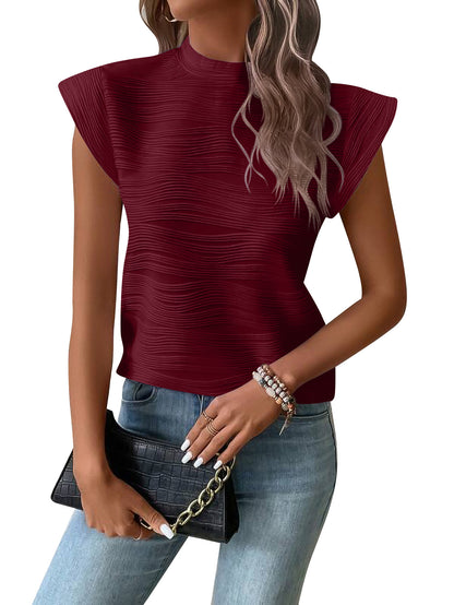 Damen elegantes Top mit strukturiertem Design Stalluxe