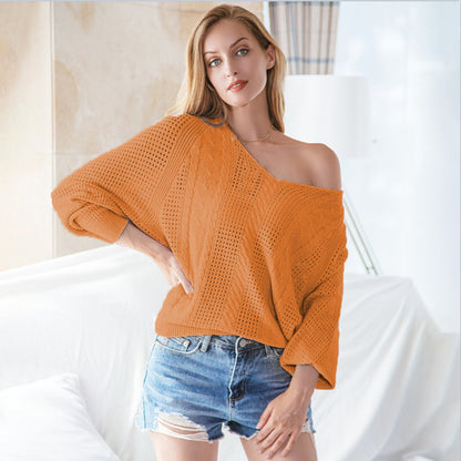 Damen Oversized Strickpullover mit dekorativen Zopf- und Netzstrukturen Stalluxe