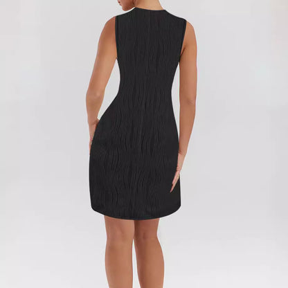 Damen stilvolles strukturiertes Minikleid Stalluxe