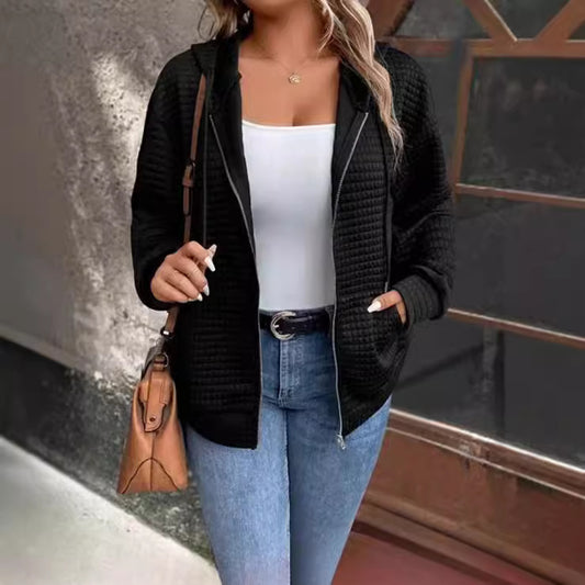 Damen Steppjacke mit Kapuze und Reißverschluss Stalluxe