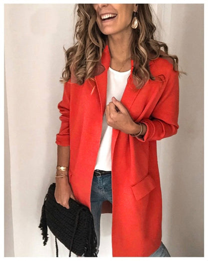 Women's Tailored Open-Front Duster Coat Stalluxe