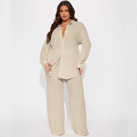 Damen Oversized Hemdbluse mit strukturiertem Gewebe Stalluxe