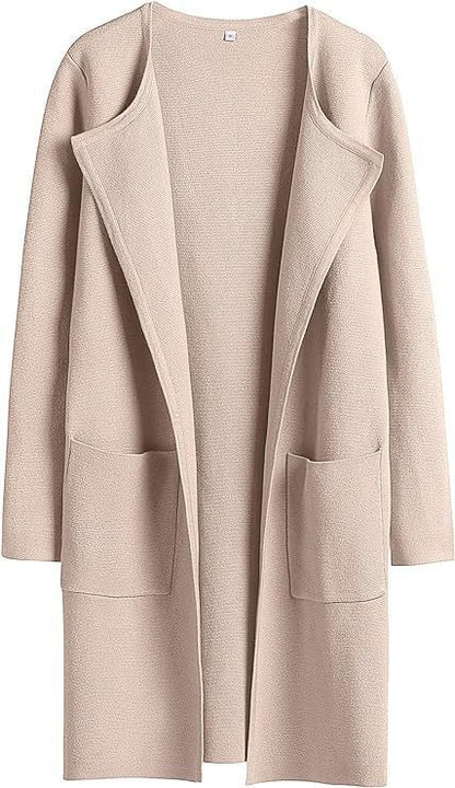 Damen Strickmantel mit lässigem Schnitt und praktischen Taschen Stalluxe