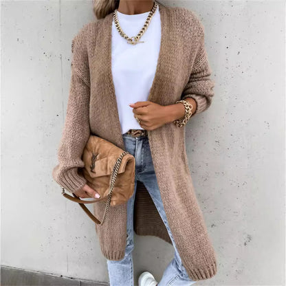 Damen Offene Strickjacke mit groben Maschen und lässigem Schnitt Stalluxe